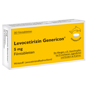 Levocetirizin Genericon® lindert Allergiesymptome, A-Nr.: 3545817 - 01