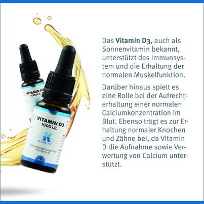 Sie sehen eine Packung Vitamin D3 1000 i.E. Klean Labs flüssig, Produktbild: 06 Vitamin D3 1000 i.E. Klean Labs flüssig, A-Nr.: 5598226 - 06