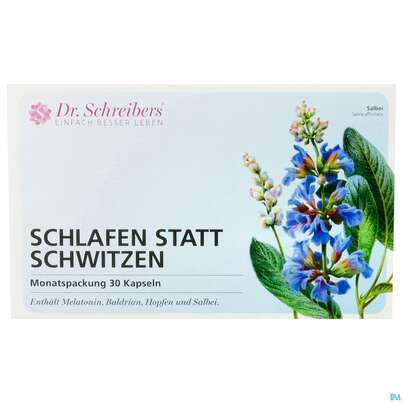 Sie sehen eine Packung Dr.schreibers Schlafen Statt Schwitzen 30st, Produktbild: 01 Dr.schreibers Schlafen Statt Schwitzen 30st, A-Nr.: 4575878 - 01