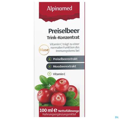 Preiselbeer Trink-konzentrat Alpinamed 100ml, A-Nr.: 3326357 - 01