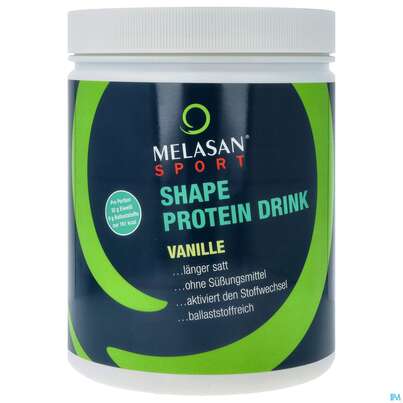 Sie sehen eine Packung Melasan/sport Shape Protein Drink Vanille 500g, Produktbild: 01 Melasan/sport Shape Protein Drink Vanille 500g, A-Nr.: 5256543 - 01