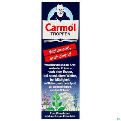 Sie sehen eine Packung Carmol Tropfen 40ml, Produktbild: 01 Carmol Tropfen 40ml, A-Nr.: 5005775 - 01