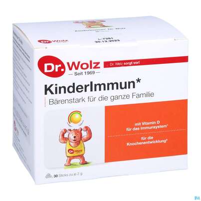 Sie sehen eine Packung Dr.wolz Kinderimmun Sticks Nr.60557 30st, Produktbild: 05 Dr.wolz Kinderimmun Sticks Nr.60557 30st, A-Nr.: 4268047 - 05