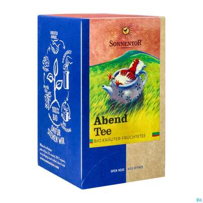 Sie sehen eine Packung Sonnentor Kraeutertee Abend 02269 18st, Produktbild: 04 Sonnentor Kraeutertee Abend 02269 18st, A-Nr.: 4042366 - 04