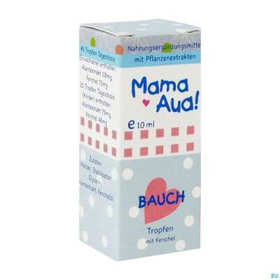 Sie sehen eine Packung Mama-aua Tropfen Bauch 10ml, Produktbild: 02 Mama-aua Tropfen Bauch 10ml, A-Nr.: 3971454 - 02