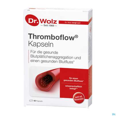 Sie sehen eine Packung Dr.wolz Thromboflow Kapseln 60654 60st, Produktbild: 02 Dr.wolz Thromboflow Kapseln 60654 60st, A-Nr.: 4164827 - 02