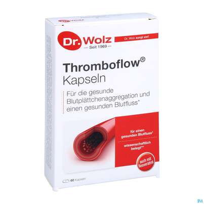 Sie sehen eine Packung Dr.wolz Thromboflow Kapseln 60654 60st, Produktbild: 03 Dr.wolz Thromboflow Kapseln 60654 60st, A-Nr.: 4164827 - 03