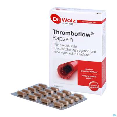Sie sehen eine Packung Dr.wolz Thromboflow Kapseln 60654 60st, Produktbild: 04 Dr.wolz Thromboflow Kapseln 60654 60st, A-Nr.: 4164827 - 04