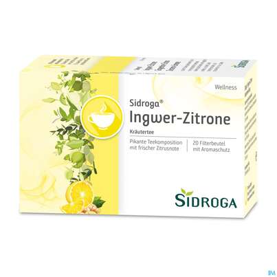 Sidroga Tee Doppelkammerbeutel Wellness Ingwer-zitrone 20st, A-Nr.: 3486670 - 04