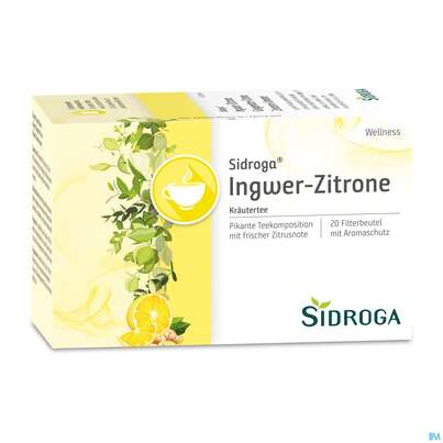 Sidroga Tee Doppelkammerbeutel Wellness Ingwer-zitrone 20st, A-Nr.: 3486670 - 03