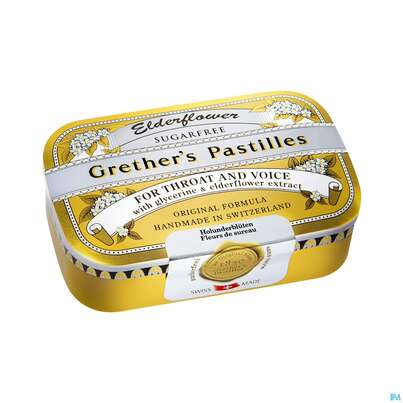 Sie sehen eine Packung Grether's Pastilles Blueberry Zuckerfrei 110g, Produktbild: 03 Grether's Pastilles Blueberry Zuckerfrei 110g, A-Nr.: 3869721 - 03