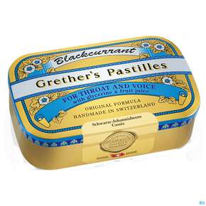 Grether&amp;#039;s Pastilles Blackcurrant Zuckerhaltig 110g, A-Nr.: 1234705 - 01