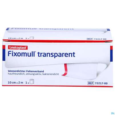 Fixierbinden Fixomull Transparent Fixierverband Wasserfest 2mx10cm 1st, A-Nr.: 3048214 - 01