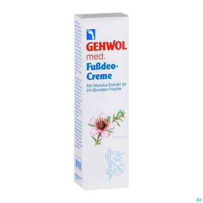 Sie sehen eine Packung Gehwol Med.fussdeo Creme Nr 64132 125ml, Produktbild: 03 Gehwol Med.fussdeo Creme Nr 64132 125ml, A-Nr.: 2311164 - 03