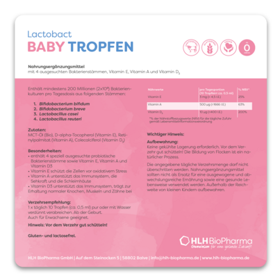 Sie sehen eine Packung Lactobact BABY TROPFEN, Produktbild: 04 Lactobact BABY TROPFEN, A-Nr.: 5429475 - 04