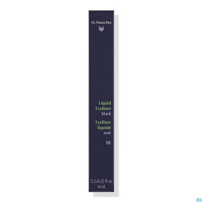 Sie sehen eine Packung Dr. Hauschka Liquid Eyeliner 01 Black 4ml, Produktbild: 03 Dr. Hauschka Liquid Eyeliner 01 Black 4ml, A-Nr.: 4840754 - 03