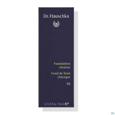 Sie sehen eine Packung Dr. Hauschka Foundation 03 Chestnut 30ml, Produktbild: 03 Dr. Hauschka Foundation 03 Chestnut 30ml, A-Nr.: 4592612 - 03