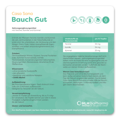 Sie sehen eine Packung Casa Sana Bauch Gut, Produktbild: 04 Casa Sana Bauch Gut, A-Nr.: 5237250 - 04