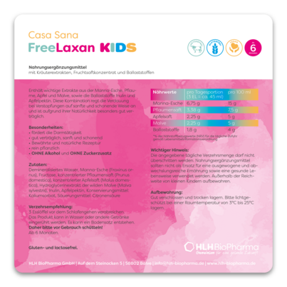 Sie sehen eine Packung Casa Sana FreeLaxan KIDS, Produktbild: 04 Casa Sana FreeLaxan KIDS, A-Nr.: 5569294 - 04