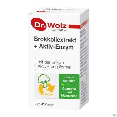 Sie sehen eine Packung Dr.wolz Brokkoliextrakt Kapseln +aktiv-enzym 60563 60st, Produktbild: 02 Dr.wolz Brokkoliextrakt Kapseln +aktiv-enzym 60563 60st, A-Nr.: 5133705 - 02