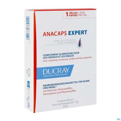 Sie sehen eine Packung Ducray Anacaps/expert Haarausfall Progressiv 30st, Produktbild: 02 Ducray Anacaps/expert Haarausfall Progressiv 30st, A-Nr.: 5688863 - 02