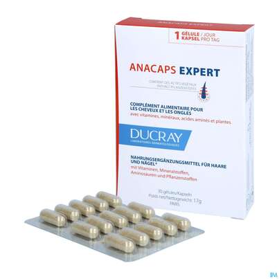 Sie sehen eine Packung Ducray Anacaps/expert Haarausfall Progressiv 30st, Produktbild: 03 Ducray Anacaps/expert Haarausfall Progressiv 30st, A-Nr.: 5688863 - 03