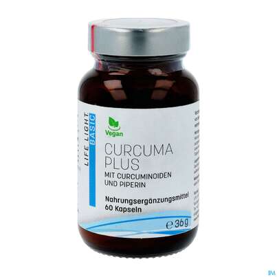 Sie sehen eine Packung Curcuma Kapseln Life Light 60st, Produktbild: 02 Curcuma Kapseln Life Light 60st, A-Nr.: 3874449 - 02