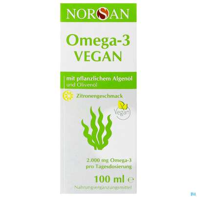 Omega -3 Norsan Oel Vegan Zitr.geschm.,hochd. 100ml, A-Nr.: 4383995 - 01