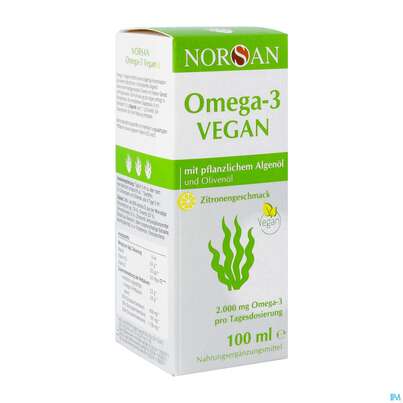 Omega -3 Norsan Oel Vegan Zitr.geschm.,hochd. 100ml, A-Nr.: 4383995 - 02