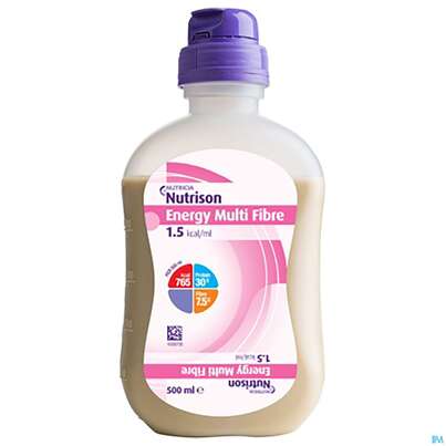 Sie sehen eine Packung Nutrison/ 500ml Sondennahrung Smart Pack Multifibre/energy 12st, Produktbild: 01 Nutrison/ 500ml Sondennahrung Smart Pack Multifibre/energy 12st, A-Nr.: 4838881 - 01