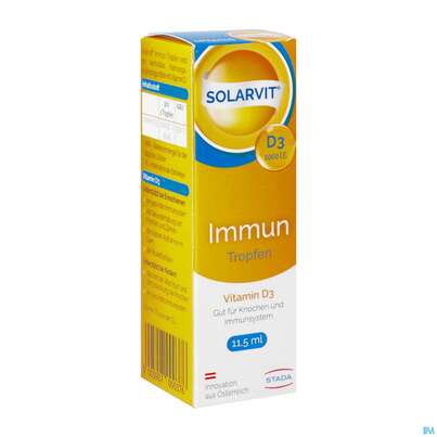 Sie sehen eine Packung D3 Tropfen Solarvit 1000ie Immun 11,5ml, Produktbild: 02 D3 Tropfen Solarvit 1000ie Immun 11,5ml, A-Nr.: 4600033 - 02