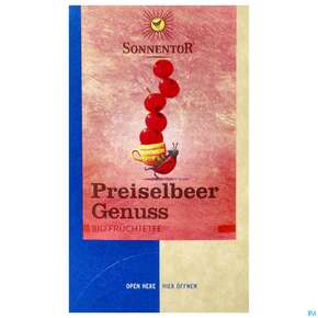 Sonnentor Fruechtetee/bio Preiselbeer Genuss 02237 18st, A-Nr.: 3574836 - 01