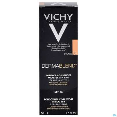 Vichy Dermablend/fluid Make-up 55 Bronze 30ml, A-Nr.: 3044653 - 01