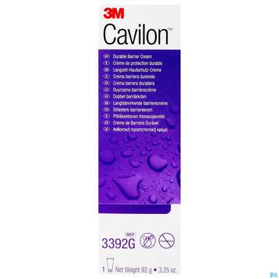Sie sehen eine Packung Cavilon Barrier Creme Improved Langzeithautschutz 3392g 92g, Produktbild: 01 Cavilon Barrier Creme Improved Langzeithautschutz 3392g 92g, A-Nr.: 4309349 - 01