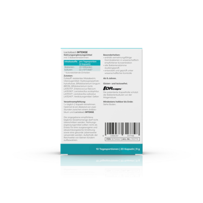 Sie sehen eine Packung Lactobact INTENSE, Produktbild: 03 Lactobact INTENSE, A-Nr.: 5833443 - 03