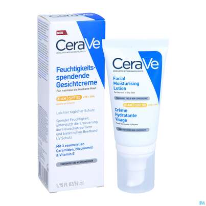 Cerave Feuchtigkeitsspendend Tagescreme Lsf50 52ml, A-Nr.: 5630935 - 05