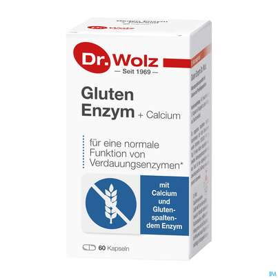 Sie sehen eine Packung Dr.wolz Gluten Enzym +calcium Kapseln 60522 60st, Produktbild: 03 Dr.wolz Gluten Enzym +calcium Kapseln 60522 60st, A-Nr.: 4828285 - 03