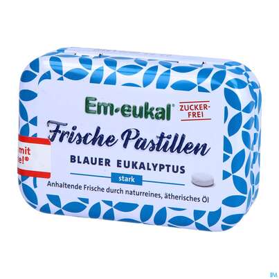 Sie sehen eine Packung Em-eukal Frische Pastillen Dose Zfr Blauer Eukalyptus 20g, Produktbild: 04 Em-eukal Frische Pastillen Dose Zfr Blauer Eukalyptus 20g, A-Nr.: 4934024 - 04