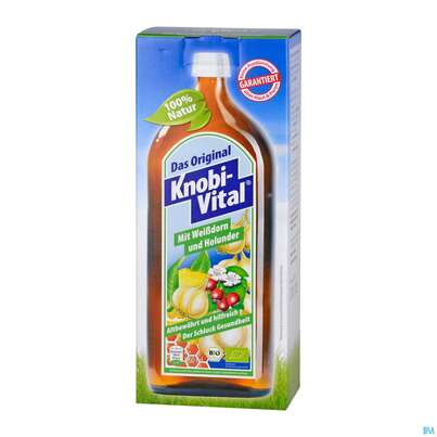 Sie sehen eine Packung Knobivital +weissdorn +holunder 960ml, Produktbild: 02 Knobivital +weissdorn +holunder 960ml, A-Nr.: 3795827 - 02
