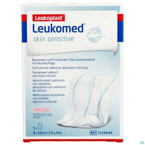 Wundverband Leukomed/skin Sensitive Vliesverband +auflage Steril 8x10cm 5st, A-Nr.: 5609007 - 01