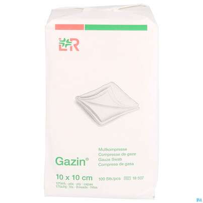 Mullkompressen Gazin Baumw.17faedig Unsteril 12fach 10x 10cm 100st, A-Nr.: 2386972 - 01