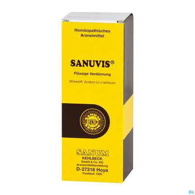 Sanuvis -acidum l Lacticum Tropfen 100ml, A-Nr.: 0638369 - 02