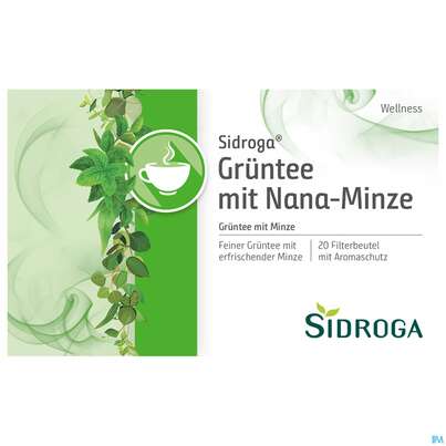 Sidroga Tee Doppelkammerbeutel Wellness Gruentee +nana-minze 20st, A-Nr.: 4089988 - 01