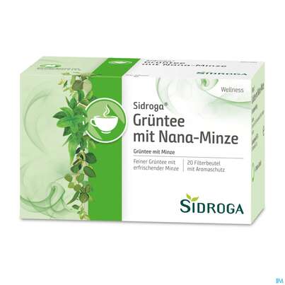 Sidroga Tee Doppelkammerbeutel Wellness Gruentee +nana-minze 20st, A-Nr.: 4089988 - 02