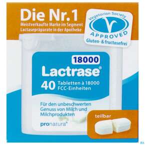 Lactrase Tabl/im Spender 18.000 Fcc -pro Natura 40st, A-Nr.: 4545475 - 01