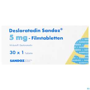 Desloratadin-Sandoz Filmtabl 5mg 30st, A-Nr.: 3909917 - 01