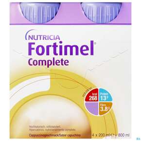 Fortimel/complete 200ml Vitalflasche Cappuccino 4st, A-Nr.: 3664798 - 01