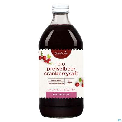 Preiselbeer Saft Bio Cranberry -gewusst Wie 500ml, A-Nr.: 4109768 - 02