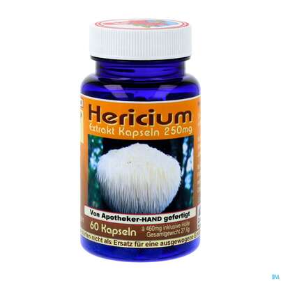 Sie sehen eine Packung Hericium Kapseln 250mg 60st, Produktbild: 04 Hericium Kapseln 250mg 60st, A-Nr.: 4075437 - 04