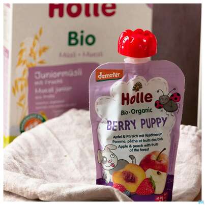 Holle Demeter Bio Fruechtepueree Ab 1 Jahr Berry Puppy Apfel Pfirsich/waldbeeren 100g, A-Nr.: 5080788 - 04